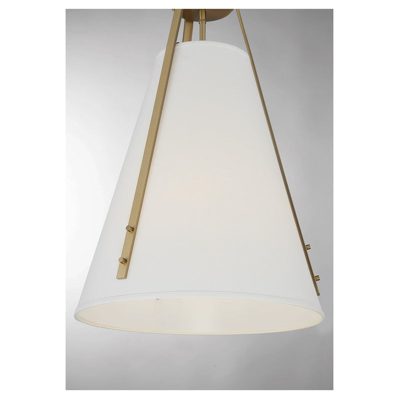 Savoy House Newport 4-Light Pendant, Warm Brass
