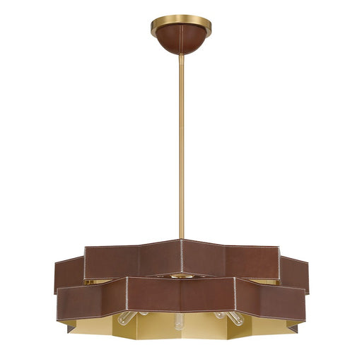 Savoy House Atherton 5 Light Pendant, Warm Brass