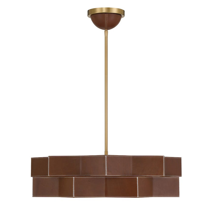 Savoy House Atherton 5 Light Pendant, Warm Brass