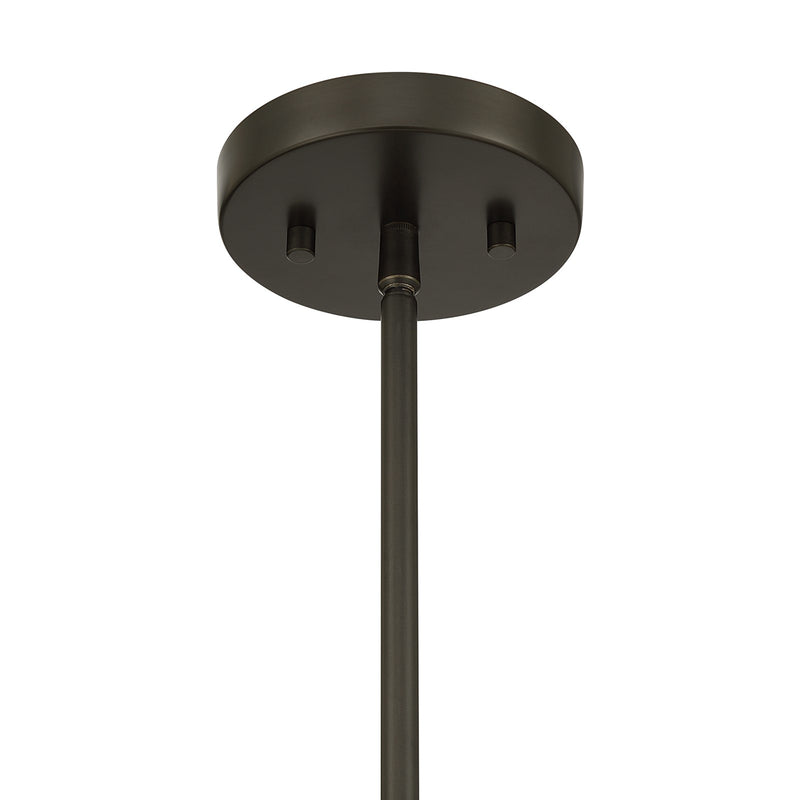 Savoy House Ogdon 12in 1-Light Pendant | Soft Modern Mediterranean Bronze and Opal White Glass | Kitchen Island & Dining Room | 12 in | Model 7-2777-1-15