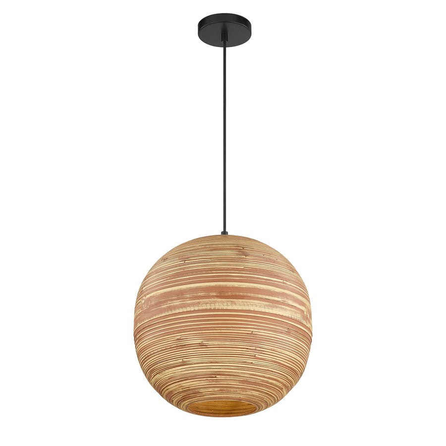 Savoy House Pharr 1 Lt Pendant, Spun, Matte Black - 7-2804-1-89