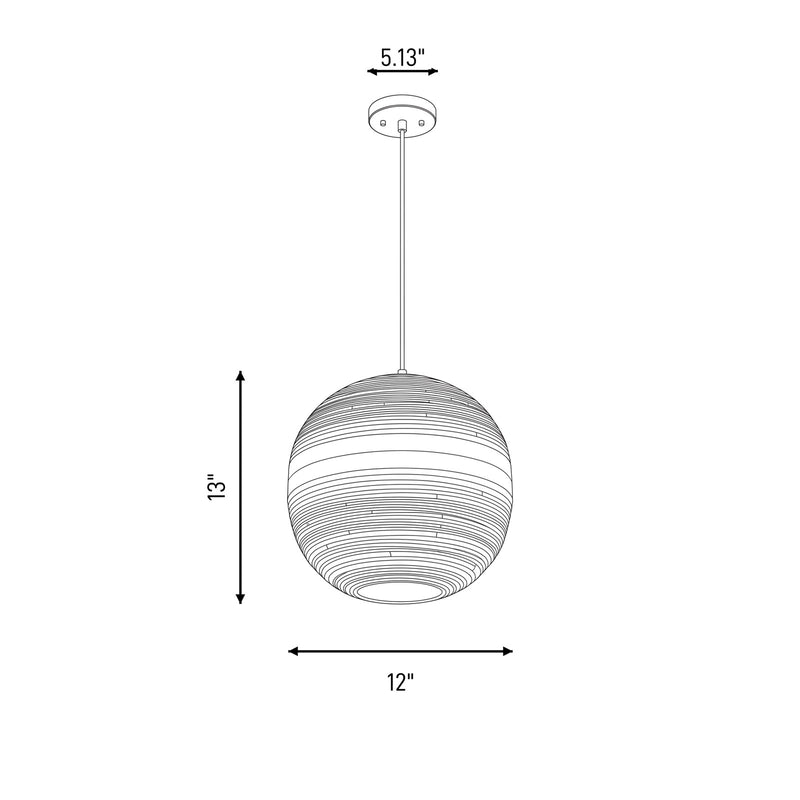 Savoy House Pharr 1 Lt Pendant, Spun, Matte Black