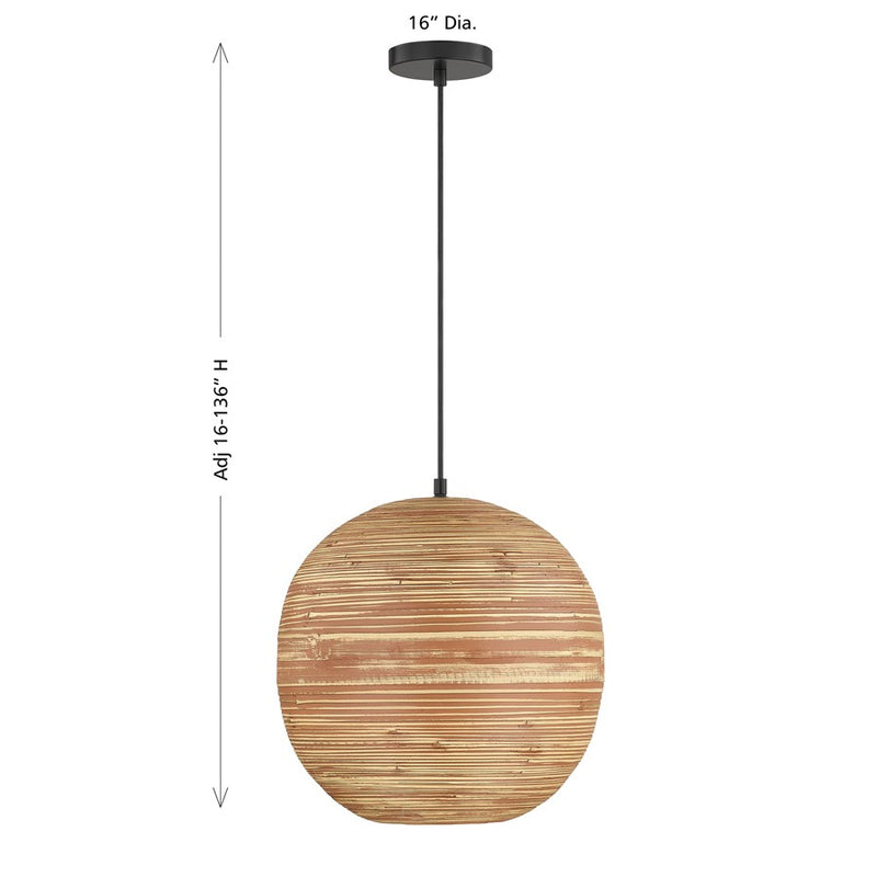 Savoy House Pharr 1 Lt Pendant, Spun, Matte Black