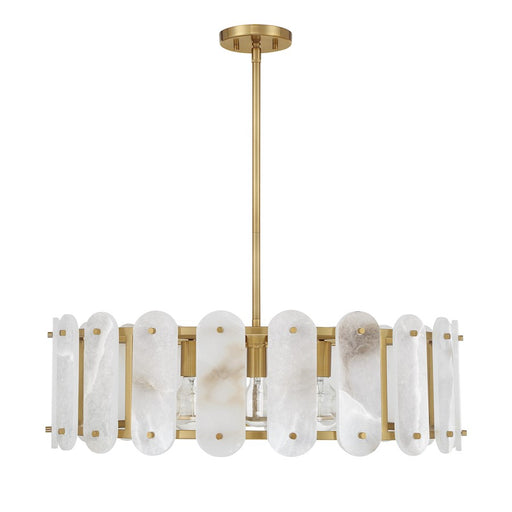 Savoy House Antolini 5 Light Pendant, Warm Brass
