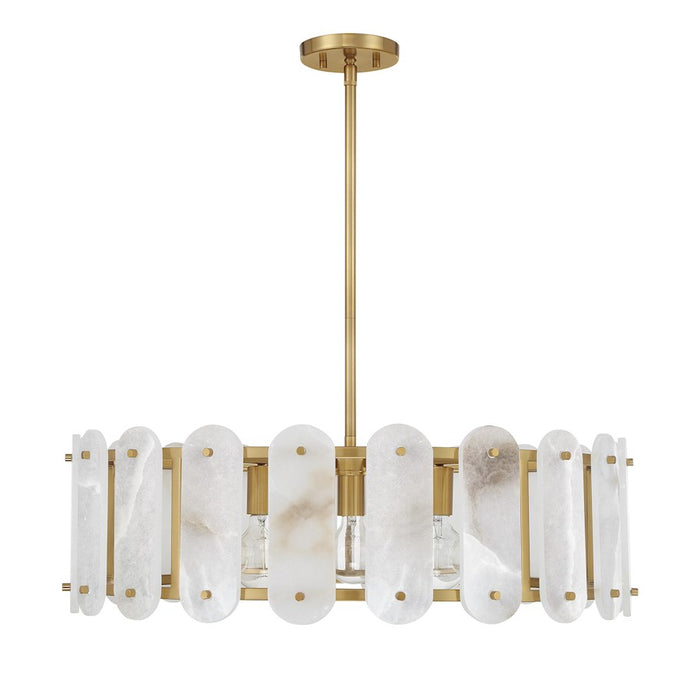 Savoy House Antolini 5 Light Pendant, Warm Brass