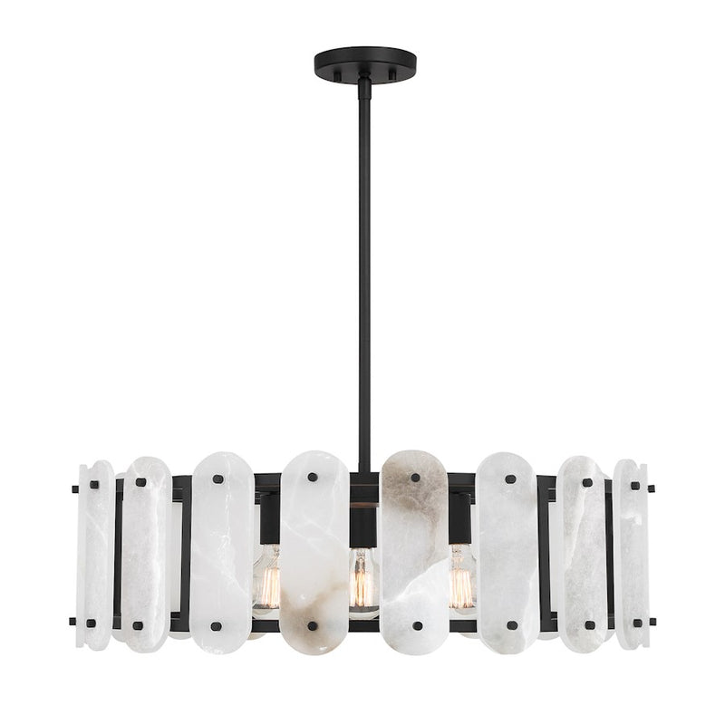 Savoy House Antolini 5 Light Pendant, Black Cashmere