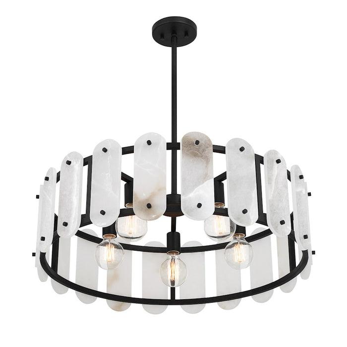Savoy House Antolini 5 Light Pendant, Black Cashmere