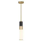 Savoy House Farrell 1 Lt Pendant, White Opal, Warm Brass - 7-2916-1-322