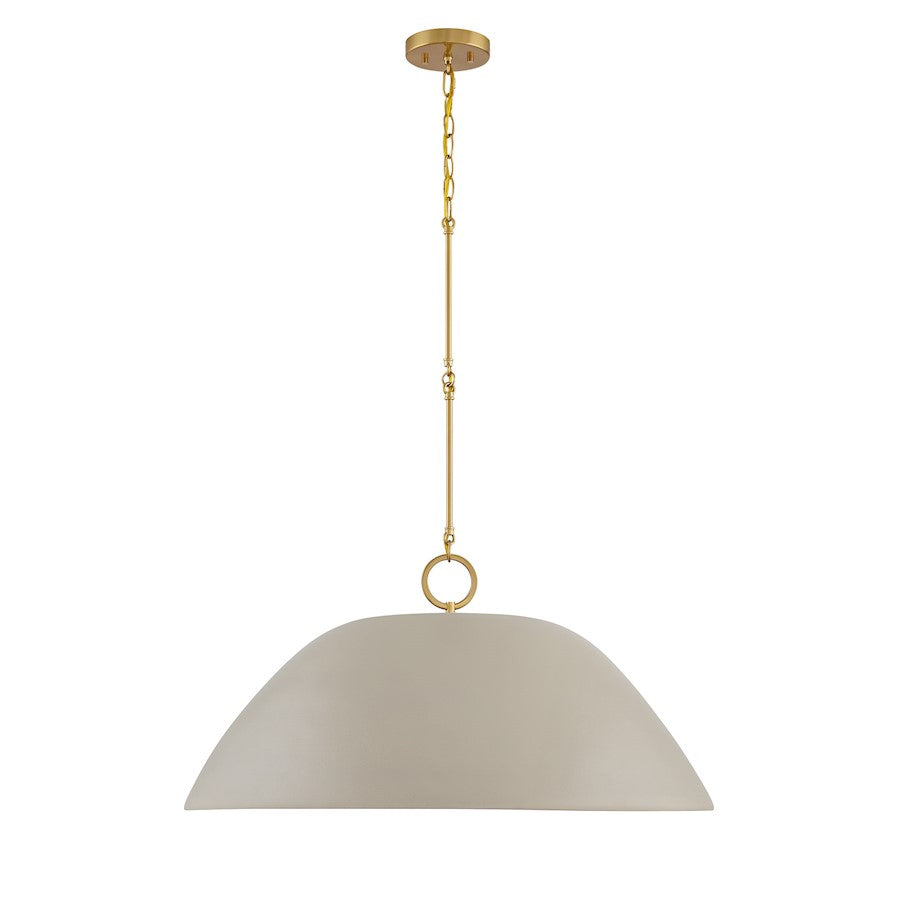 Savoy House Alta 1 Light Pendant, Concrete and Brass
