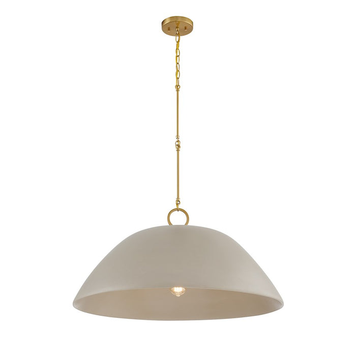 Savoy House Alta 1 Light Pendant, Concrete and Brass