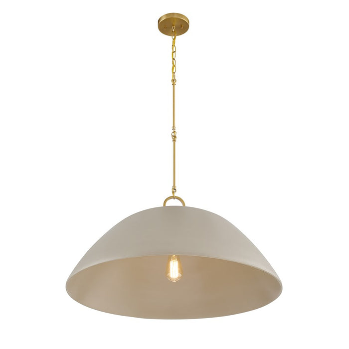 Savoy House Alta 1 Light Pendant, Concrete and Brass