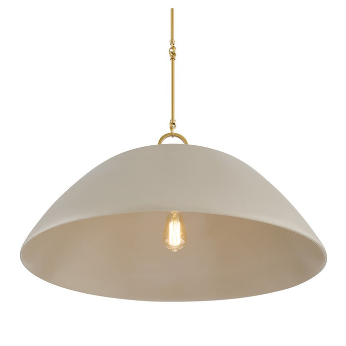 Savoy House Alta 1 Light Pendant, Concrete and Brass