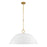 Savoy House Alta 1 Light Pendant, White Bisque and Brass - 7-2918-1-157