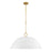 Savoy House Alta 1 Light Pendant, White Bisque and Brass