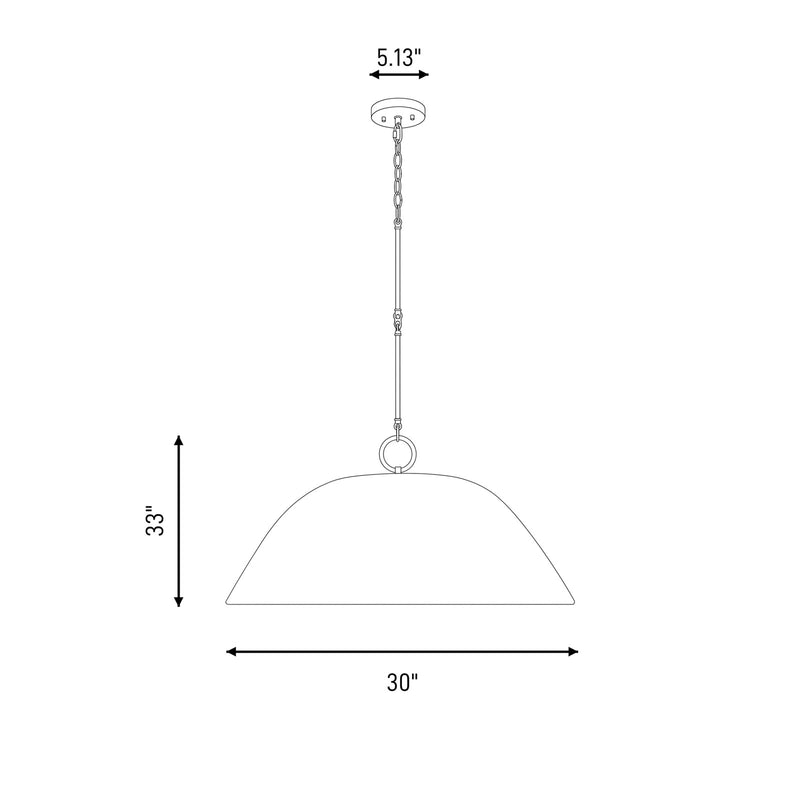 Savoy House Alta 1 Light Pendant, White Bisque and Brass