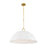 Savoy House Alta 1 Light Pendant, White Bisque and Brass