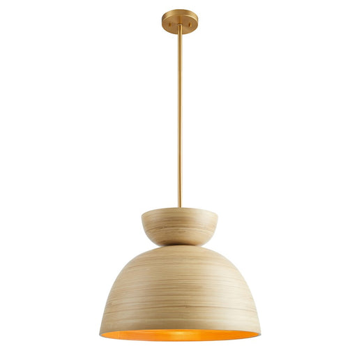 Savoy House Agave 1 Light Pendant, Natural Bamboo
