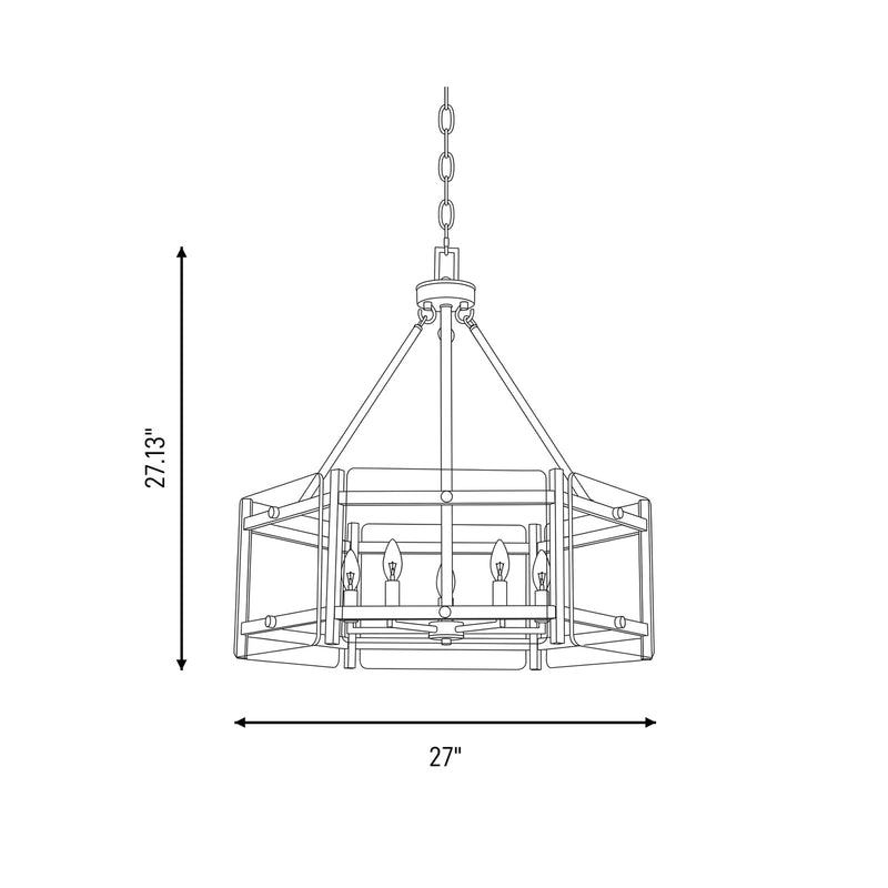 Savoy House Glenwood 6-Light Pendant, English Bronze