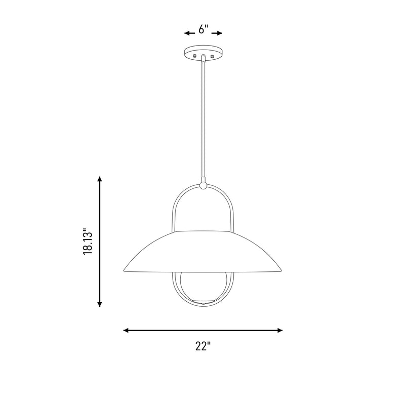 Savoy House Lehigh 1 Lt Pendant, White Opal, Warm Brass