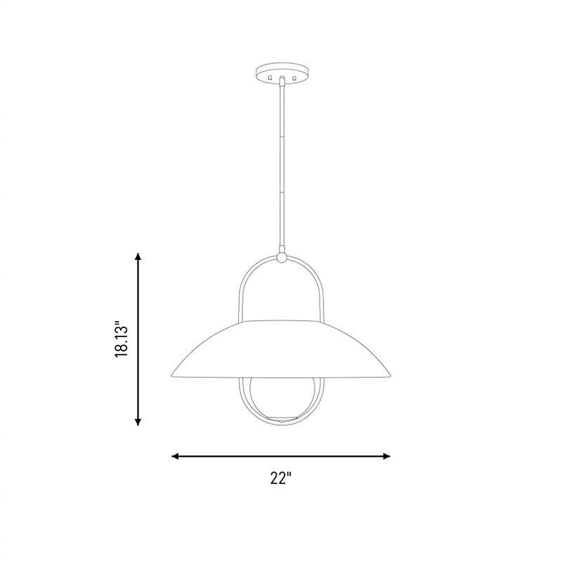 Savoy House Lehigh 1 Lt Pendant, White Opal, Warm Brass