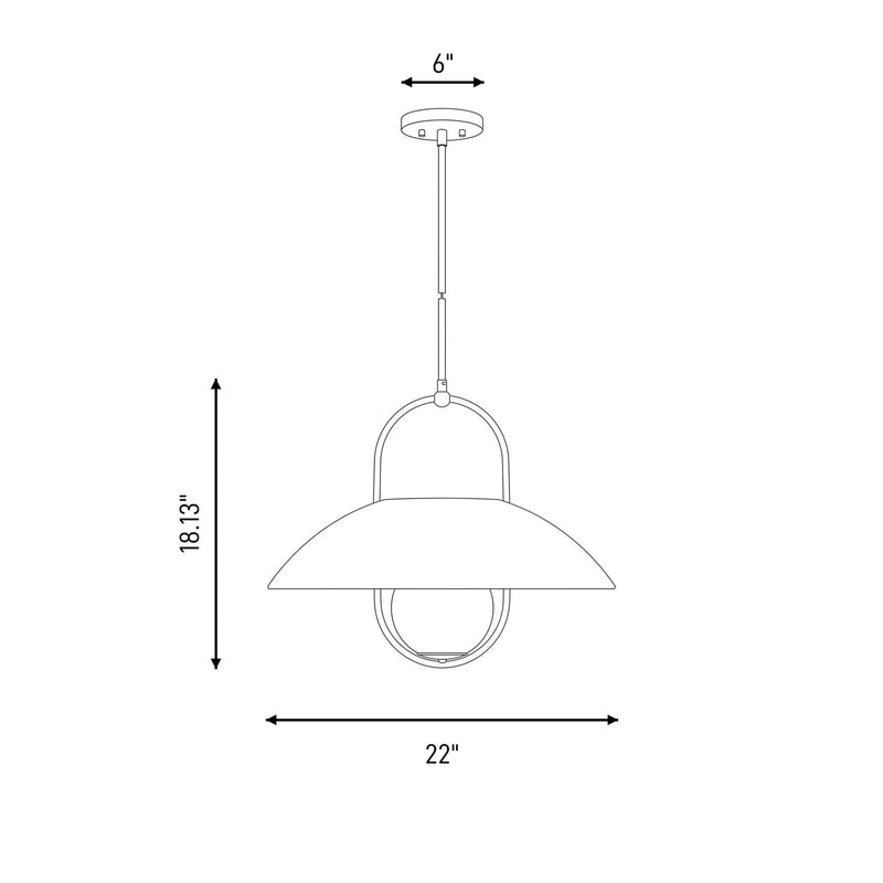 Savoy House Lehigh 1 Lt Pendant, White Opal, Matte Black