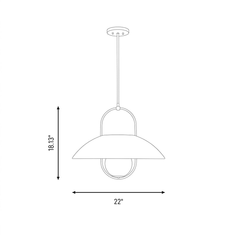 Savoy House Lehigh 1 Lt Pendant, White Opal, Matte Black