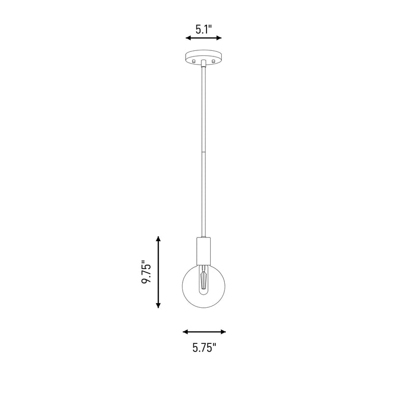 Essentials Wright 1 Light Mini Pendant
