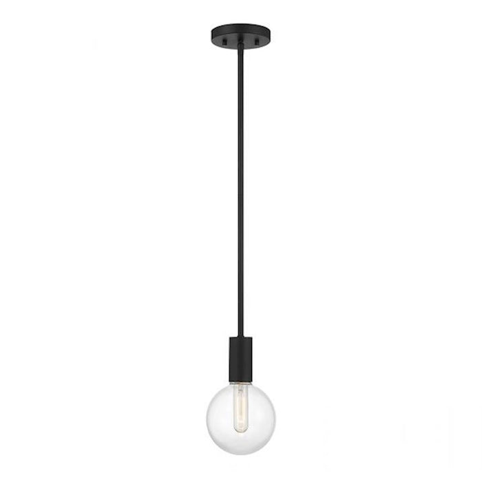 Savoy House Wright 1-Light Mini-Pendant, Matte Black - 7-3075-1-89