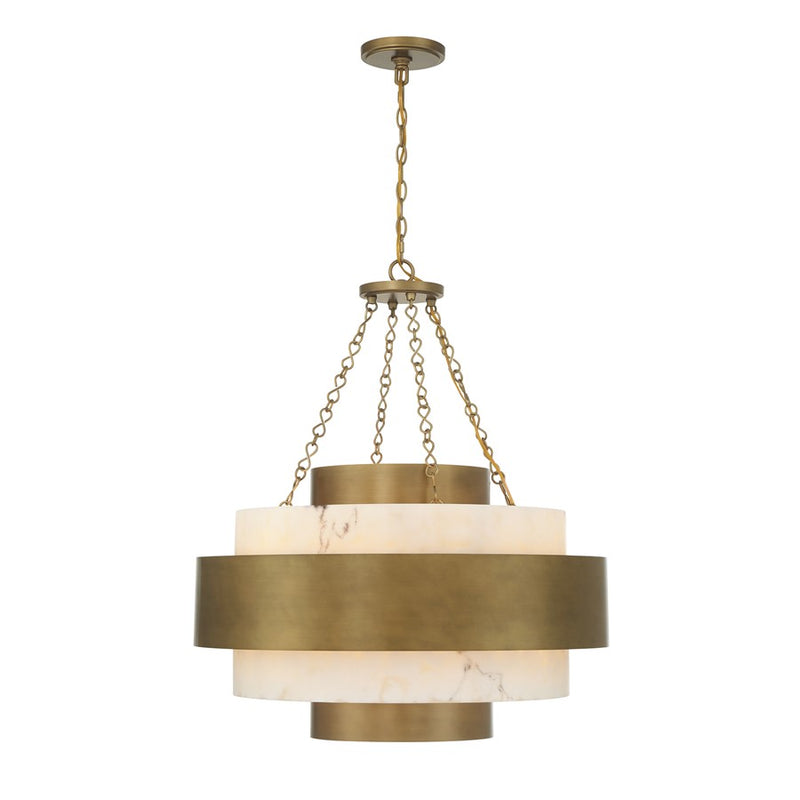 Savoy House Davenport 6 Lt Pendant, Antique Patina