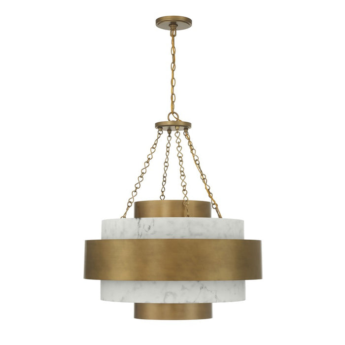 Savoy House Davenport 6 Lt Pendant, Antique Patina