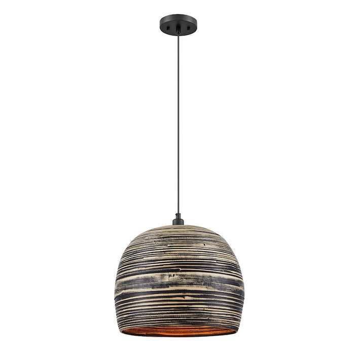 Savoy House Jamsen 1 Light Pendant, Black Bamboo