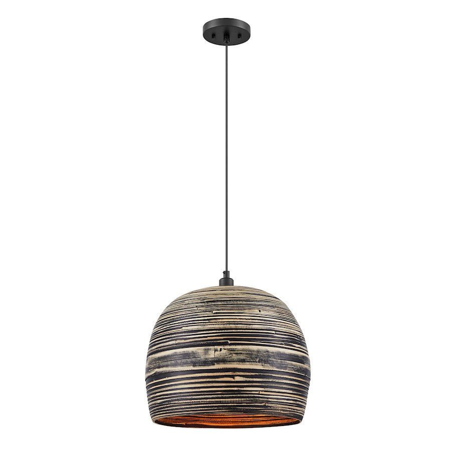 Savoy House Jamsen 1 Light Pendant, Black Bamboo