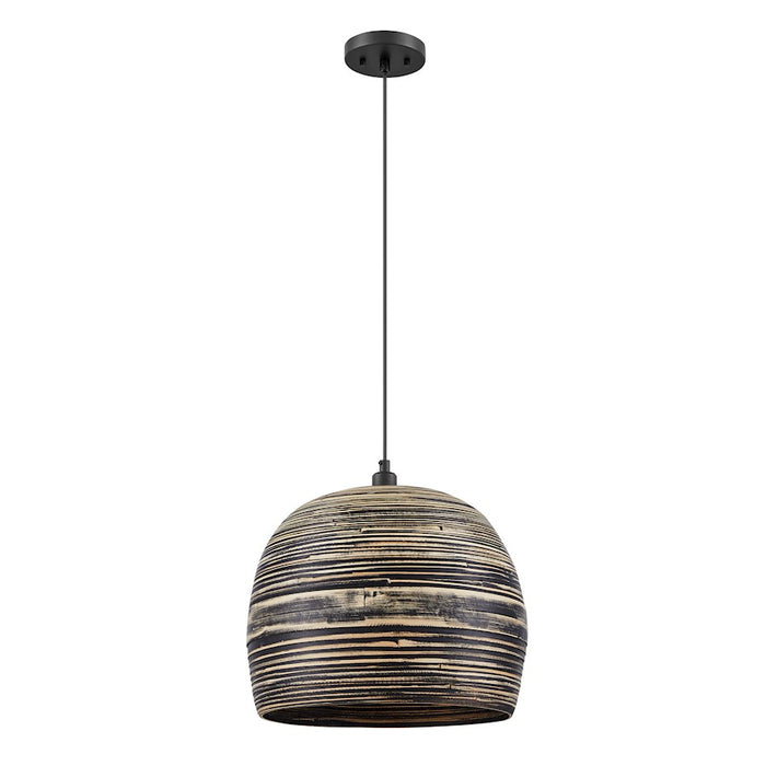 Savoy House Jamsen 1 Light Pendant, Black Bamboo