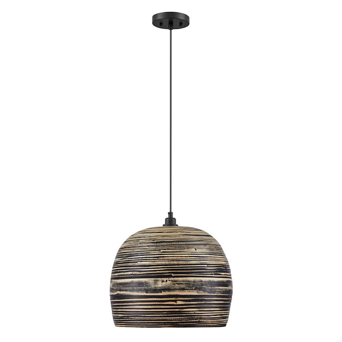 Savoy House Jamsen 1 Light Pendant, Black Bamboo