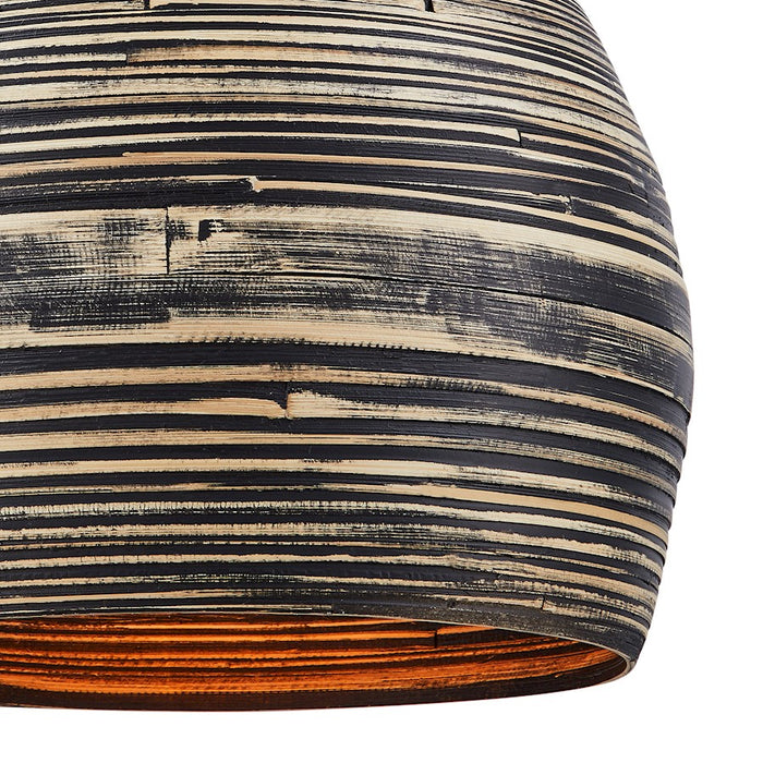 Savoy House Jamsen 1 Light Pendant, Black Bamboo