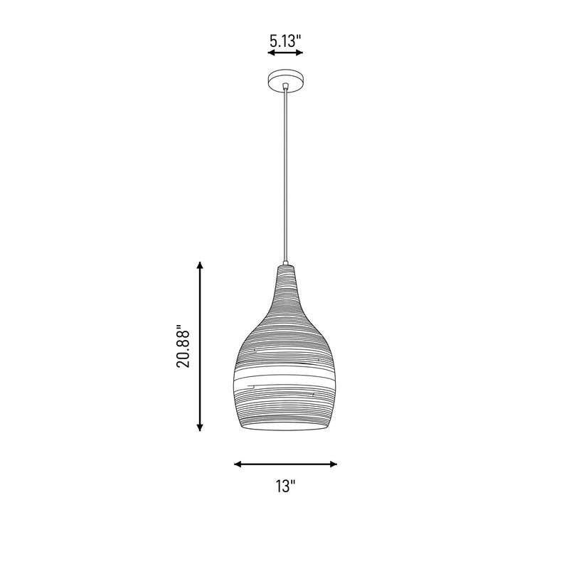 Savoy House Balsam 1 Light Pendant, Brindled Bamboo