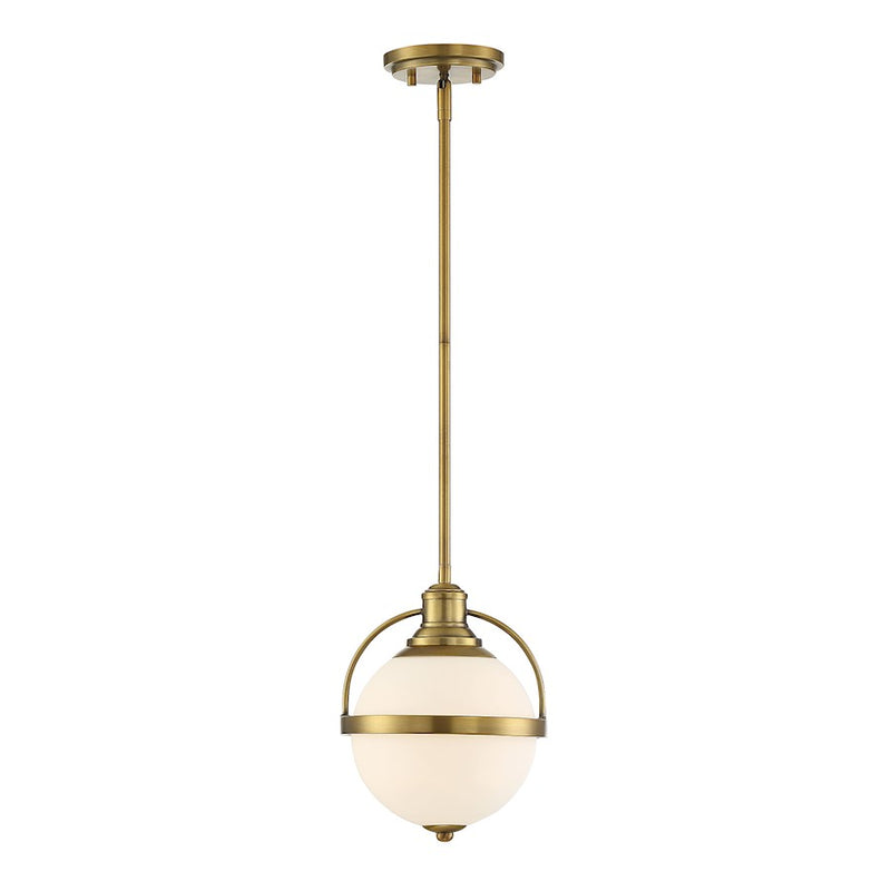 Savoy House Westbourne 1-Light 12" Pendant, Warm Brass