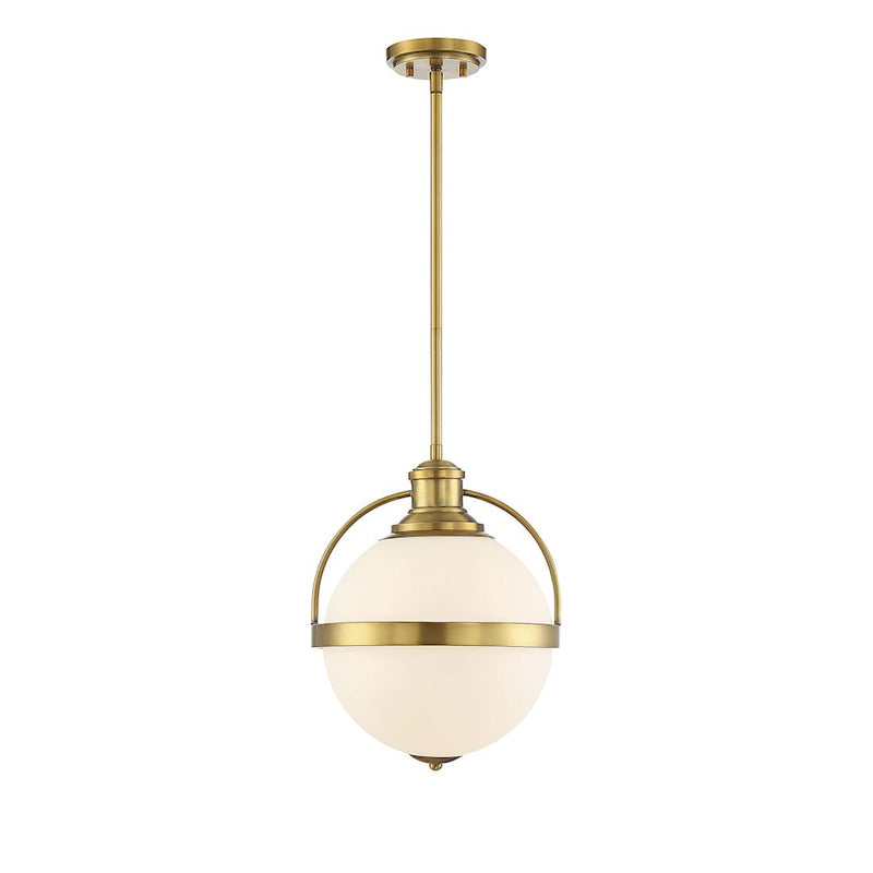 Savoy House Westbourne 1-Light 17" Pendant, Warm Brass