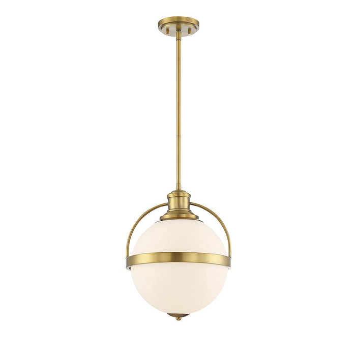 Savoy House Westbourne 1-Light 17" Pendant, Warm Brass