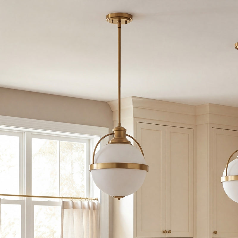 Savoy House Westbourne 1-Light 17" Pendant, Warm Brass