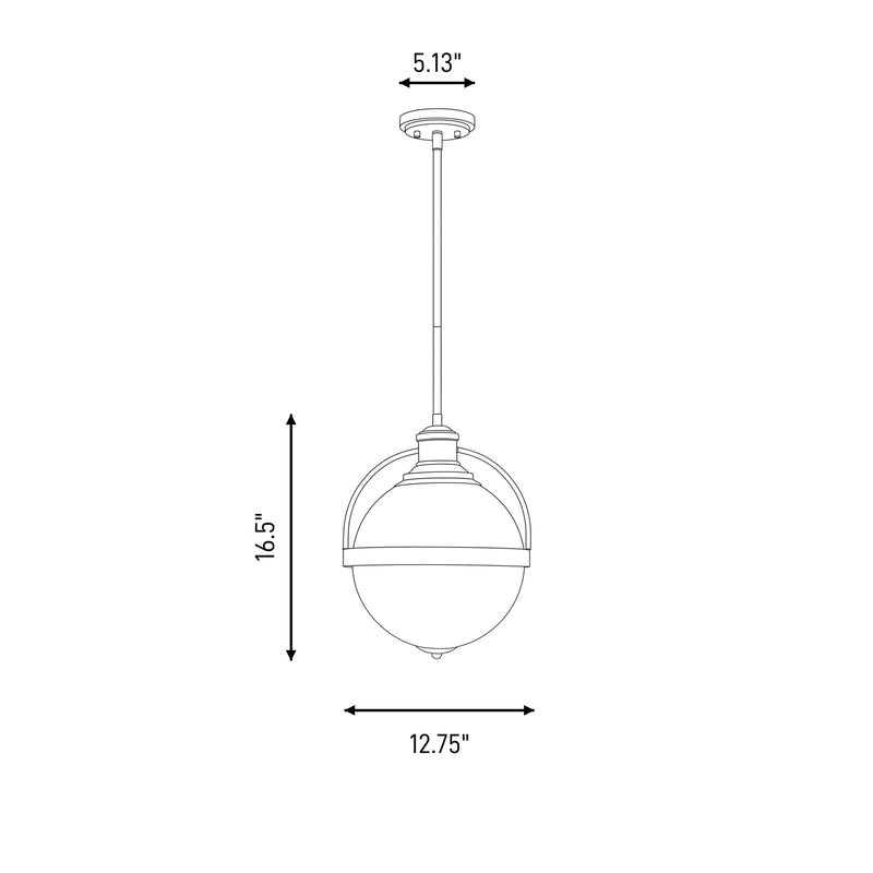 Savoy House Westbourne 1-Light 17" Pendant, Warm Brass