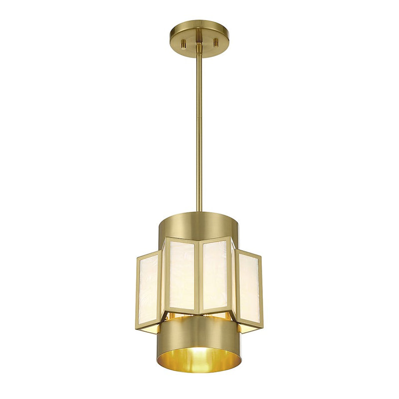 Savoy House Gideon 3-Light Pendant, Warm Brass