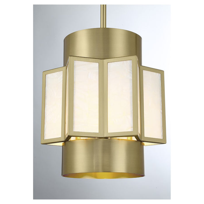 Savoy House Gideon 3-Light Pendant, Warm Brass