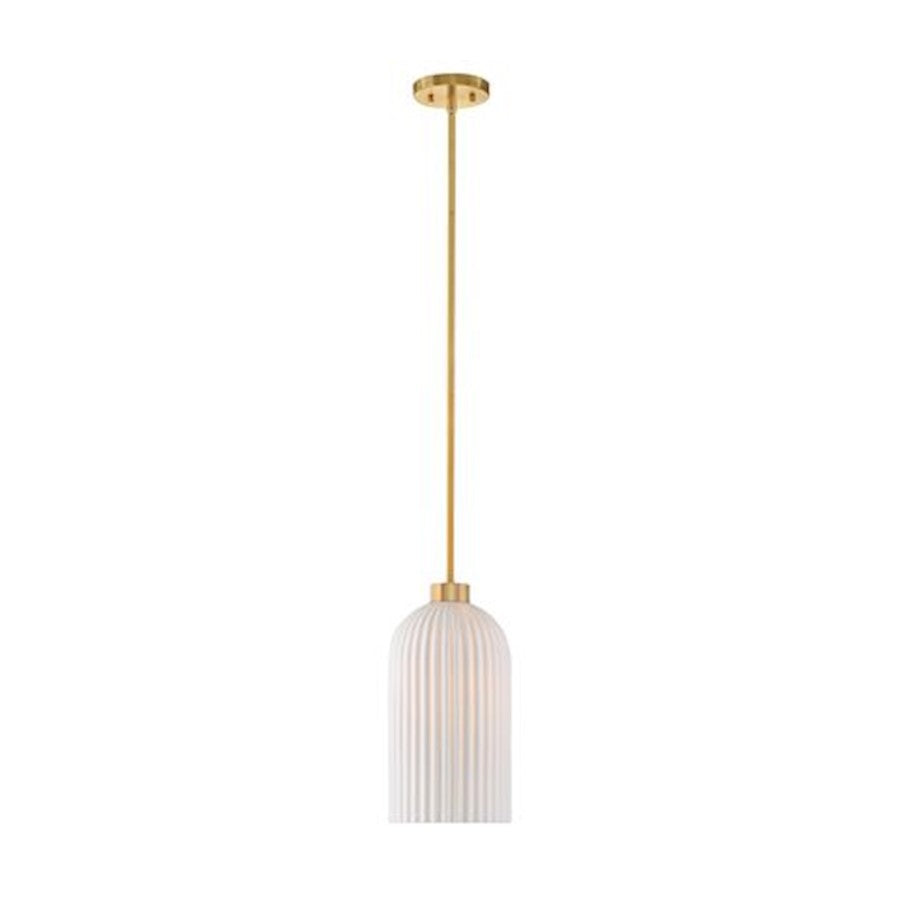 Savoy House Isla Blanca 1-Light Pendant, Warm Brass