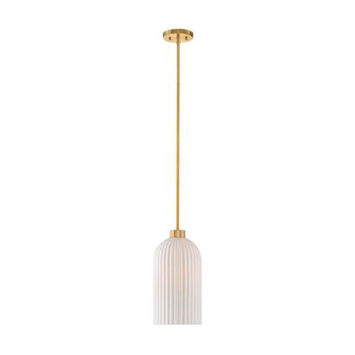 Savoy House Isla Blanca 1-Light Pendant, Warm Brass - 7-3171-1-322