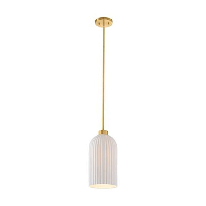 Savoy House Isla Blanca 1-Light Pendant, Warm Brass