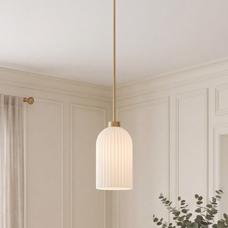 Savoy House Isla Blanca 1-Light Pendant, Warm Brass