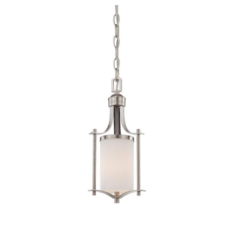 Savoy House Colton 1-Light Mini-Pendant, Satin Nickel