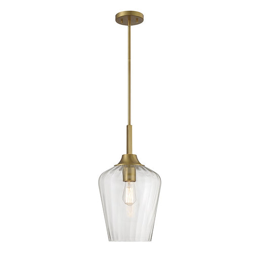 Savoy House Carlton 1-Light Pendant, Warm Brass - 7-3390-1-322