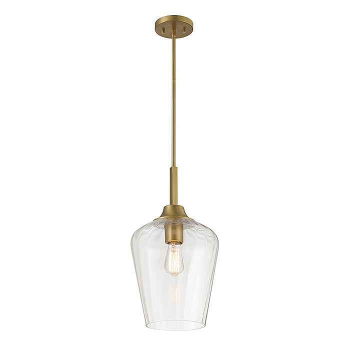 Savoy House Carlton 1-Light Pendant, Warm Brass